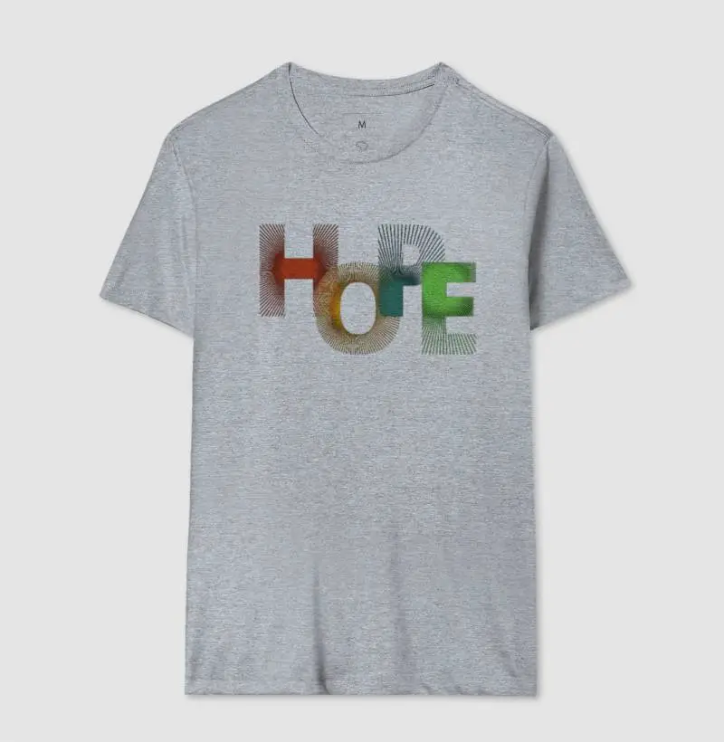 Camiseta masculina Hope 100% algodão